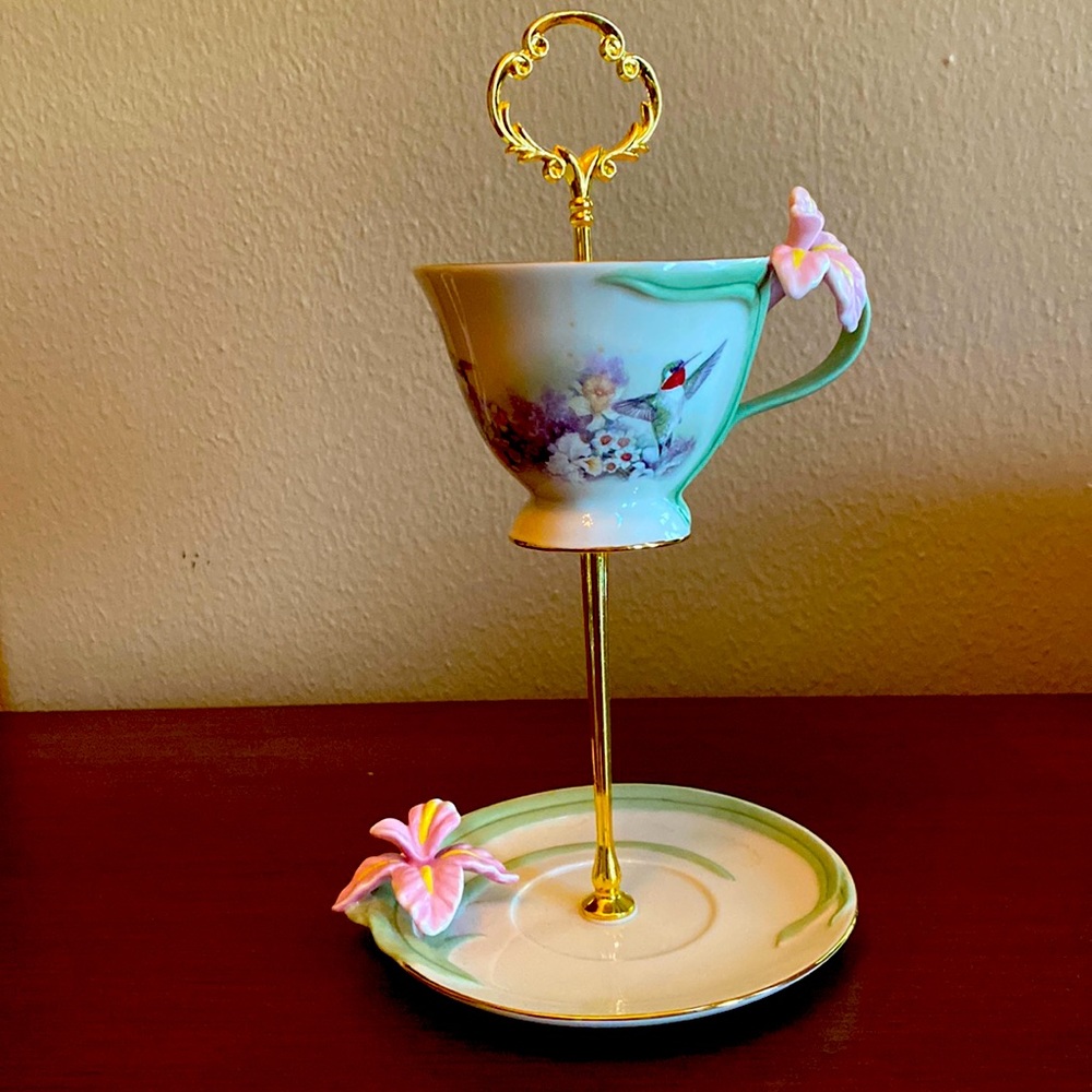 Teacup Saucer Daffodil Concerto Lena Liu Delicate Jewels Bradford Editions S797 - Picture 3 of 7